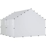  Kokošinjac s krovom Srebrna 200 x 200 x 150 cm Pocinčani čelik | Eponuda.com