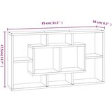  Zidna polica za izlaganje s 8 odjeljaka crna | shoptok.hr