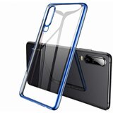 Nillkin elegance ultra tanek silikonski ovitek za lg Q60 - prozoren z modrim robom | Shoptok.si