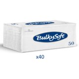 BulkySoft Salvete, 50/1, Dvoslojna, 40 pakovanja, 38x38 cm, Bela Cene