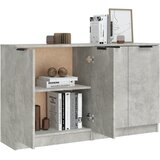  Komoda 2 kom siva boja betona 60x30x70 cm od konstruiranog drva | shoptok.hr