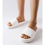  White quilted slides Dorene Cijene