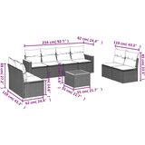  9-dijelni set vrtnih sofa s jastucima bež od poliratana | shoptok.hr