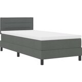 vidaXL Temno siva postelja z vzmetnico 90x190 cm tkanina | Shoptok.si
