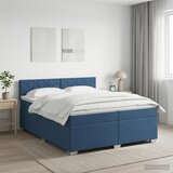 Boxspring krevet s madracem Plava 200 x 200 cm Tkanina | shoptok.hr
