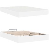  Posteljni okvir z vzmetnico Čista bela 140 x 200 cm Umetna koža | Shoptok.si