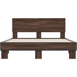  Okvir kreveta boja hrasta 120x200 cm konstruirano drvo i metal | shoptok.hr