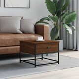 The Living Store Klubska mizica rjavi hrast 51x51x40 cm inženirski les - Klubska Mizica, (21574776) | Shoptok.si