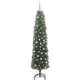 vidaXL Umestno božično drevo Zelena 210 cm PVC in Jeklo in Plastika | Shoptok.si