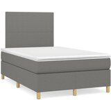vidaXL Krevet box spring s madracem tamnosivi 120 x 190 cm tkanina Cijene