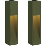  Sončna LED svetilka za pot 2 pcs Oljčno zelena Medenina, (5000112587) | Shoptok.si