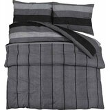 Set posteljine za poplun tamnosivi 135 x 200 cm pamučni | shoptok.hr