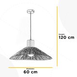Lesnina XXXL VISEČA SVETILKA RAFIA 60/60/120 cm E27 | Shoptok.si