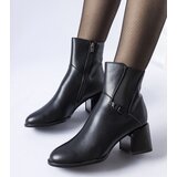 Gemre Black insulated heeled ankle boots Collobiano Cijene