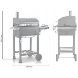 Berdsen BBQChef BD-894 vrtni žar na oglje s pokrovom, dimnikom in termometrom | Shoptok.si