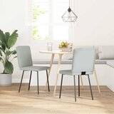 vidaXL Jedilni stoli 2 kosa svetlo siv žamet | Shoptok.si