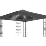 vidaXL Vrtni šotor z LED lučkami 3x3 m antraciten, (20743124) | Shoptok.si