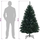  Umjetno božićno drvce s nogom 180 cm PVC Tamnozelena - Tamnozelena Ø 90 x 180 cm bez LED svjetala | shoptok.hr