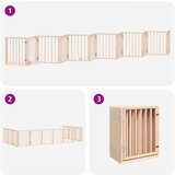 vidaXL Ograda za pse z vrati zložljiva 12 panelov 600 cm topolovina | Shoptok.si