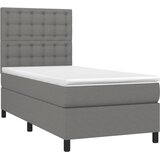  Krevet s oprugama i madracem tamnosivi 100 x 200 cm od tkanine | shoptok.hr