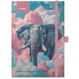 Blok notes z elastiko animals elephant a6 tp črt 96l PROMOCIJA Cene
