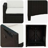  Vrtni Stol 2 pcs Črna in krem 56 x 60 x 112 cm, (5000285810) | Shoptok.si