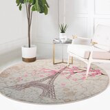 Mila Home Svijetlo ružičasti periv/pogodan za robotski usisavač okrugli tepih ø 120 cm Comfort – | shoptok.hr
