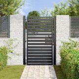  Vrtna vrata s mogućnošću zaključavanja crna 100x150 cm aluminijska | shoptok.hr