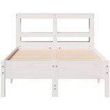vidaXL Okvir kreveta bez madraca bijeli 75 x 190 cm masivna borovina | shoptok.hr