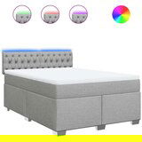  Krevet box spring s madracem svjetlosiva 160x200 cm tkanina | shoptok.hr