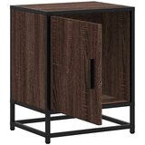 vidaXL Nočna omarica 2 kosa rjavi hrast 40x31x50 cm inž. les in kovina | Shoptok.si