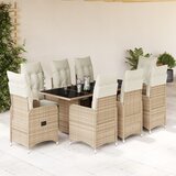 vidaXL 9-dijelni vrtni bistro set od poliratana s jastucima bež | shoptok.hr