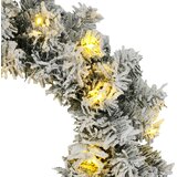  Božićni vijenac Zelena i bijela Ø 30 cm PVC 25 LED lampica | shoptok.hr