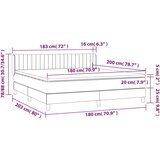  s oprugama i madracem svjetlosivi 180x200 cm baršunasti | shoptok.hr