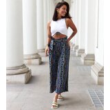 Gemre Navy wide pleated Archimede trousers Cene