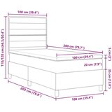  Posteljni okvir z vzmetnico Temno siva Tkanina 100 x 200 cm, (22067024) | Shoptok.si