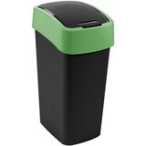 Curver Zelen/črn plastičen koš za smeti za ločevanje odpadkov 45 l Flip Bin – Cene