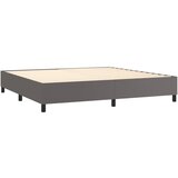 Krevet box spring s madracem LED sivi 200x200cm od umjetne kože | shoptok.hr