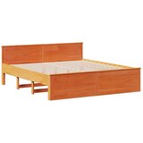 vidaXL Okvir kreveta bez madraca s uzglavljem 180x200 cm od borovine | shoptok.hr