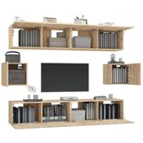  6-dijelni set TV ormarića boja hrasta sonome konstruirano drvo | shoptok.hr