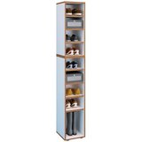MID.YOU Regal Za Čevlje Salia, Bela, Barva Hrasta | Shoptok.si