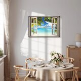  Slika - Window: Sea View 90x60 U crnom drvenom okviru | shoptok.hr