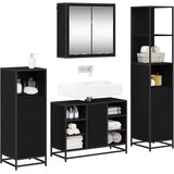  Set namještaja za kupaonicu 4 kom. Crni hrast 80 x 33 x 60 cm | shoptok.hr