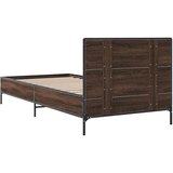  Okvir za krevet smeđi hrast 100x200cm konstruirano drvo i metal | shoptok.hr