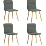 vidaXL Jedilni stoli 4 kosi temno sivo blago | Shoptok.si