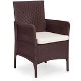 Multi Garden vrtni set namještaja – 2 fotelje i stol sa kaljenim staklom, smeđi | shoptok.hr