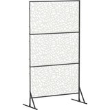  Zaslon za privatnost 100 x 50 x 180 cm Čelik Bijela Slike