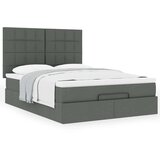 vidaXL otomanski krevet s madracem tamnosivi 140x190cm od tkanine | shoptok.hr