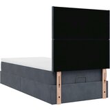 vidaXL Okvir kreveta s madracima tamnosivi 100x200cm baršunasti | shoptok.hr