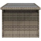  Vrtni stol sa staklenom pločom sivi 100x55x73 cm od poliratana | shoptok.hr